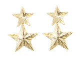 ARETES ESTRELLA DORADA