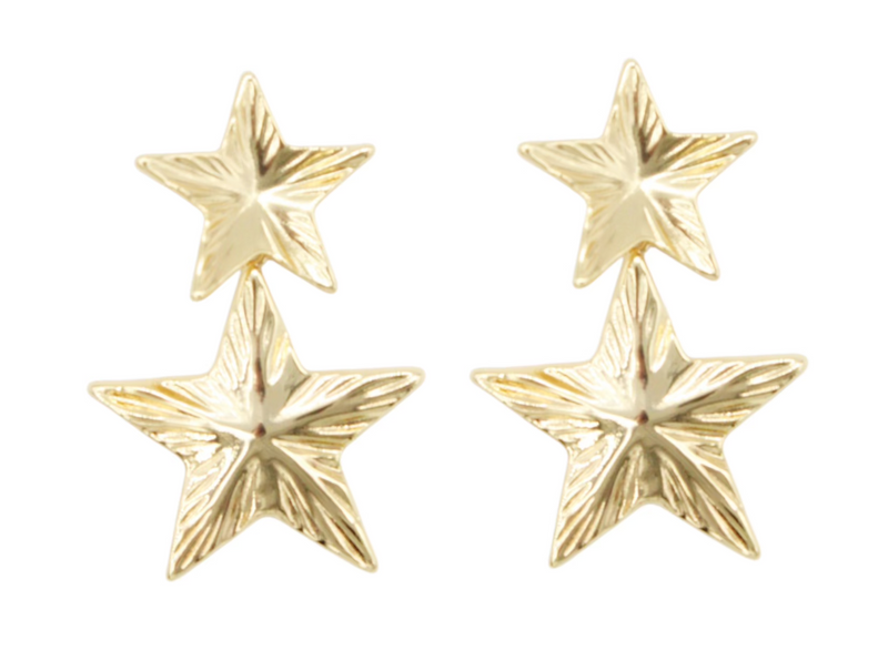 ARETES ESTRELLA DORADA