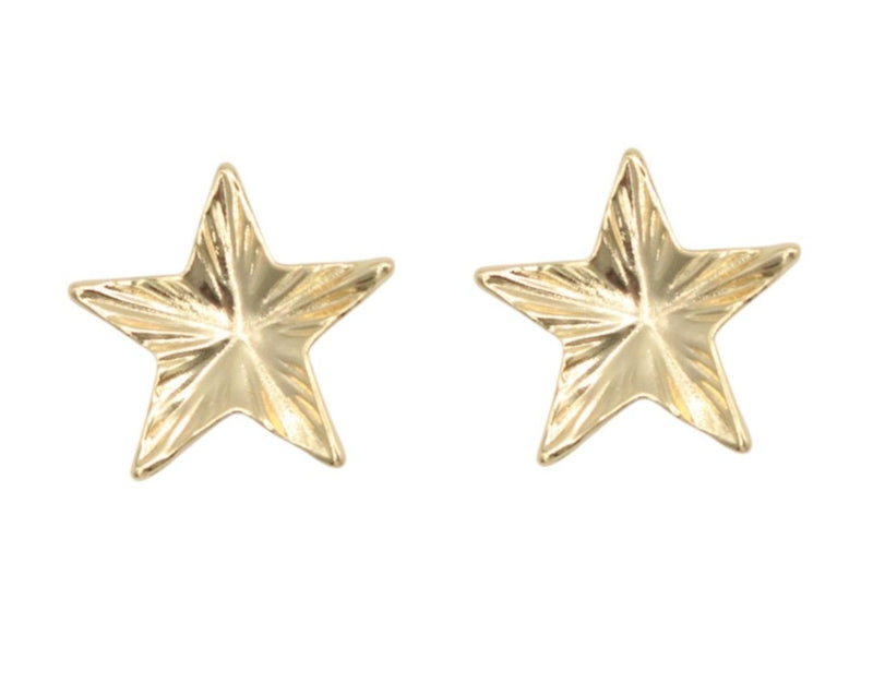 ARETES ESTRELLA DORADA