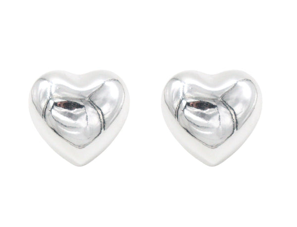 ARETES CORAZON PLATEADO