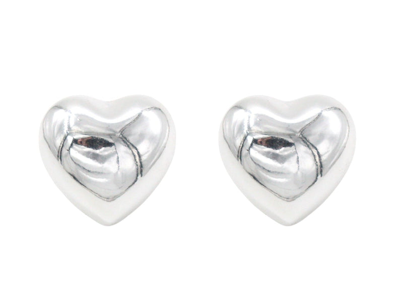 ARETES CORAZON PLATEADO